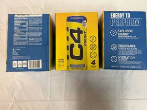 3x 4 Packs C4 Energy Drink 12oz Cans