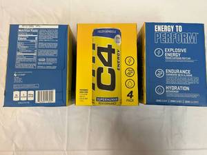 3x 4 Packs C4 Energy Drink 12oz Cans