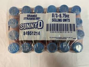 24x 6.75oz Bottles Sunny D OrangeStrawberry