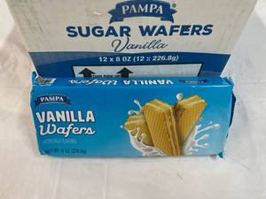12x 8oz Pampa Sugar Wafers-Vanilla