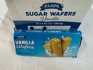 12x 8oz Pampa Sugar Wafers-Vanilla
