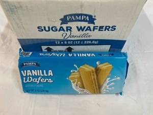 12x 8oz Pampa Sugar Wafers-Vanilla