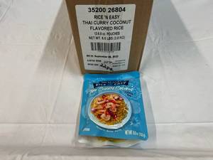 12x 8.8oz Rice &amp Easty  Thai Curry Coconut Flavored Rice Best by 09262023