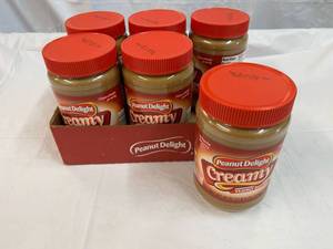 6x 2lb 8oz Jars Peanut Delight Creamy Peanut Butter-82023