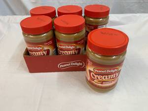 6x 2lb 8oz Jars Peanut Delight Creamy Peanut Butter-82023