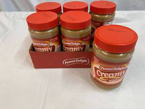 6x 2lb 8oz Jars Peanut Delight Creamy Peanut Butter-82023