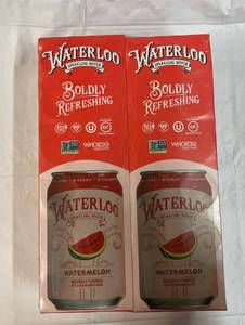 2x 12 Pack Waterloo Sparkling Water-Watermelon