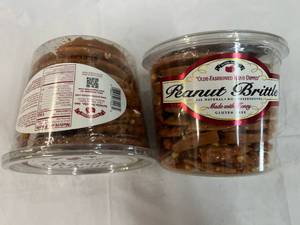 2x 38oz Tubs Olde-Fashoned Hand Dipped Peanut Brittle