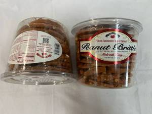 2x 38oz Tubs Olde-Fashoned Hand Dipped Peanut Brittle