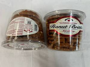 2x 38oz Tubs Olde-Fashoned Hand Dipped Peanut Brittle