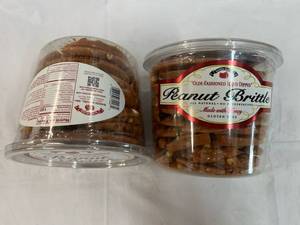 2x 38oz Tubs Olde-Fashoned Hand Dipped Peanut Brittle