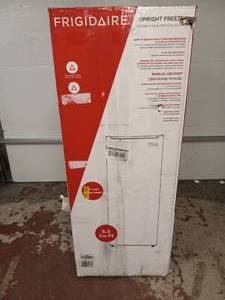 lot 23 image: NEW FRIGIDAIRE STAINLESS STEEL UPRIGHT FREEZER