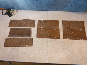 7 Vintage Minnesota License Plates