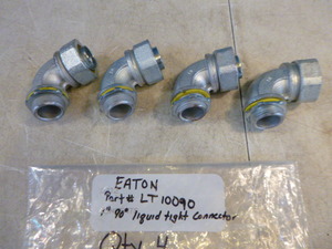 4 Eaton 1 90 Degree Liquid Tight Connectors