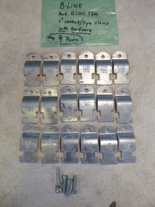 9 Pair B-Line 1 Conduit Pipe Clamps