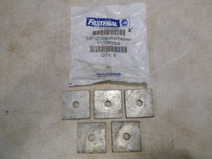 5 Fastenal 38 X 2 Galvanized Square Washers