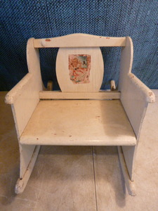 Vintage Childs Wooden Rocking Chair