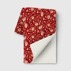 lot 21 image: Set of 2 Mini Pumpkin Printed Plush with Shearling Reverse Throw Blanket - Threshold-Orange