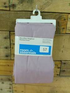 lot 58 image: Room Essentials Lavender Purple Microfiber Weighted Blanket Cover 72 x 48