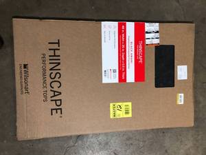 THINSCAPE 4 ft. L x 25 in. D Engineered Composite Countertop in Black Amani with Satin Finish  Customer Returns See Pictures