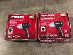 Lot of 2 Husky 650 ft.lbs. 12 in. Impact Wrench  Customer Returns See Pictures