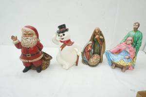 lot 64 image: Snowman, Santa, Nativitys
