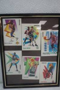 lot 85 image: Basketball Cards In Frame Michael Jordan, Kevin McHale and more