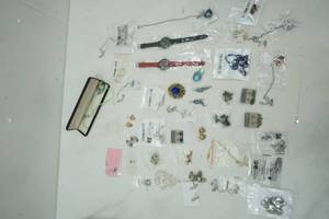 lot 138 image: Cosmetic Jewelry Earrings, Necklaces, Broches, Watches