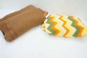 lot 99 image: Afghan & Brown Throw blanket