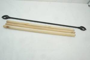 lot 128 image: Iron Curtain Rod, 3 Legs (for round table)