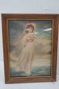 lot 136 image: Miss Pinky Framed Picture 18x 14