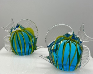 lot 71 image: Pair of Murano Style Art Glass Fish