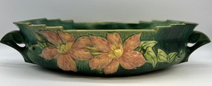 lot 77 image: Vintage ROSEVILLE Clematis Console Bowl - 461
