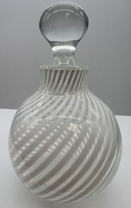 lot 78 image: MACINTOSH FALKIRK White Swirl Art Glass Perfume Bottle