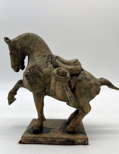 lot 50 image: Vintage Cast Iron Horse - Tang Dynasty Style