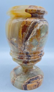 lot 108 image: HEAVY Natural Onyx Stone Vase - 8