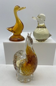 lot 122 image: Figural Glass Animal Figurines including Cristales de Murano