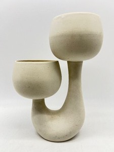 lot 125 image: Vintage Mid Century - Retro Bulbous Double Planter