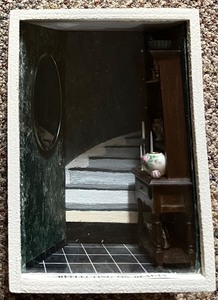 lot 155 image: Vintage Dollhouse Miniature Diorama - Reflecting on Beauty