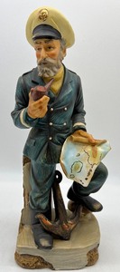 lot 172 image: Vintage Ceramic Sea Captain Sailor with Map
