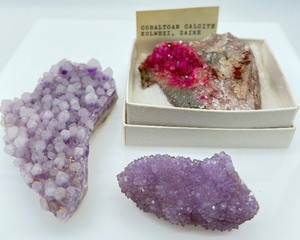 lot 197 image: Natural Raw Amethyst Clusters, Cobaltoan Calcite