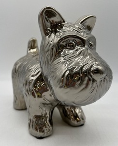 lot 230 image: Ceramic Standing Scottie Terrier Silver Dog