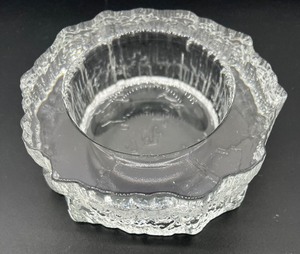 lot 253 image: ITTALA TAPIO WIRKKALA Aslak  Map of Europe Crystal Dish