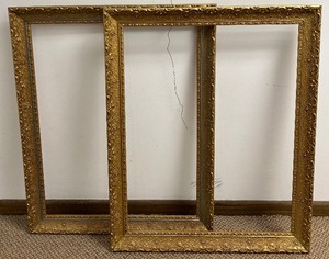 lot 291 image: Vintage Gesso Wood Frames - QTY 2