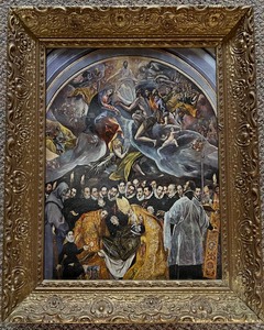 lot 289 image: Vintage The Burial of Count Orgaz Print in Gesso Frame