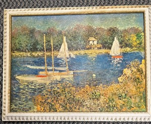lot 292 image: Vintage Claude Monet Print - Sailboats at the Basin