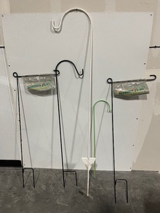 Shepards Hooks and Garden Flag Holders