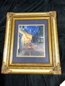 lot 1580 image: VINCENT van GOGH PAINTING CAFE AT NIGHT MATTED PICTURES