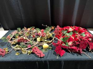 lot 1477 image: POINSETTIA AND FRUIT VINE LOT