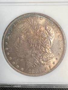 1881-O US MORGAN SILVER DOLLAR ANACS MS64